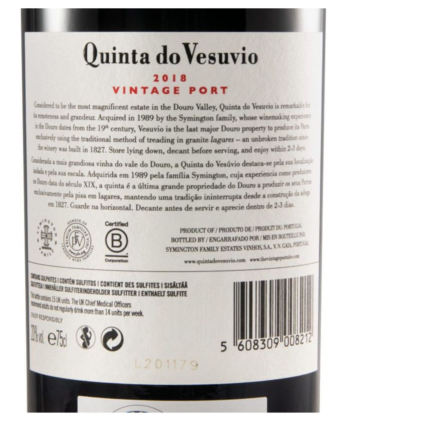 Porto Quinta do Vesuvio Vintage 2018 Porto Quinta do Vesuvio Vintage 2018