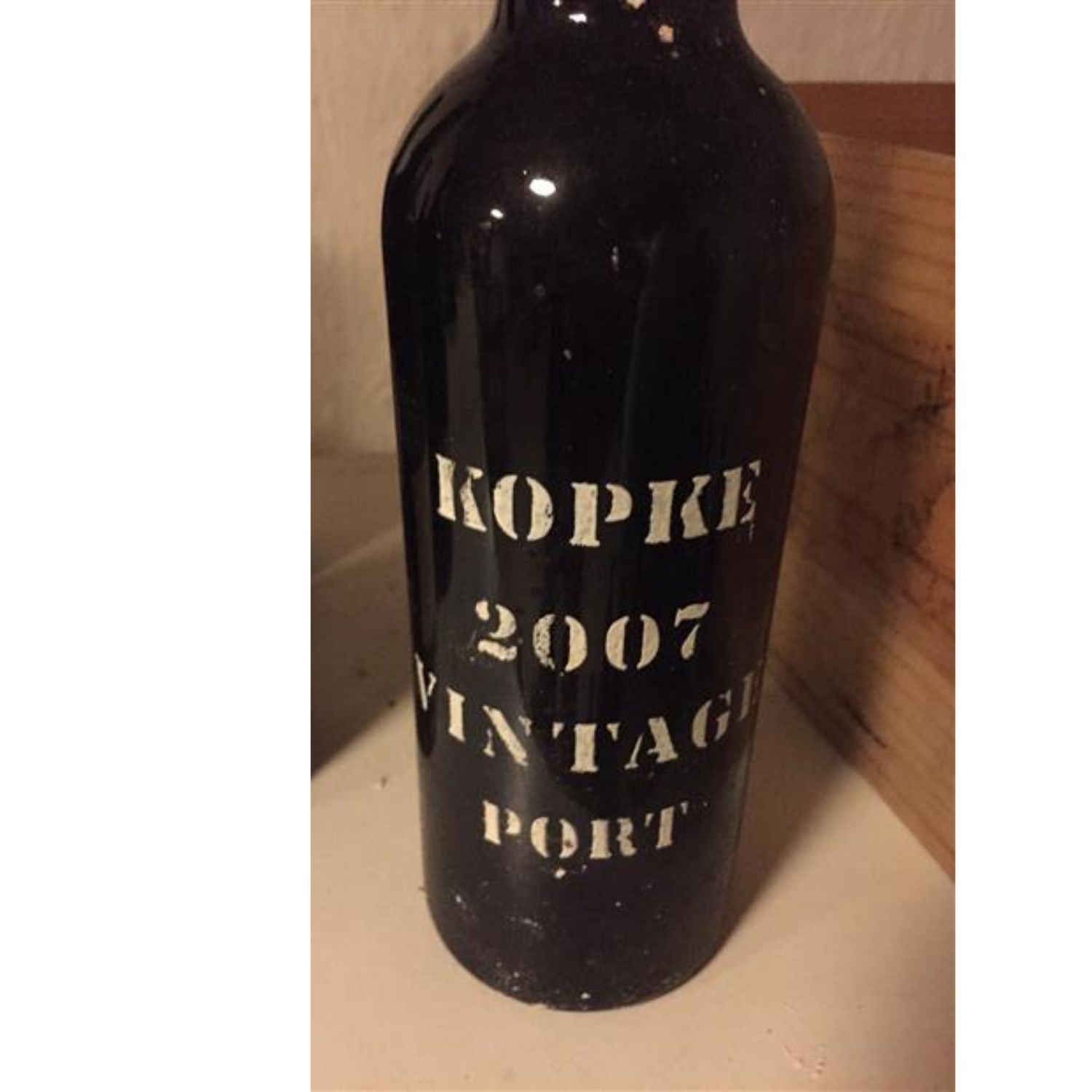 caixa de madeira porto kopke vint 2007